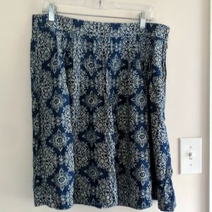 Ann Taylor Loft A-Line Denim Design Skirt